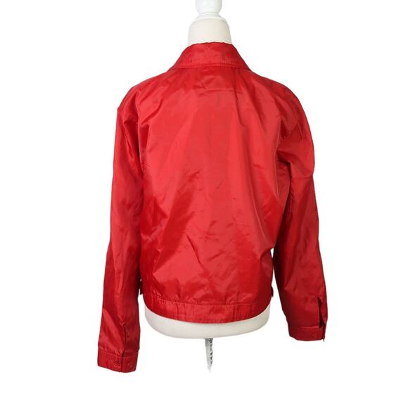 Vintage 90s Express red zip front windbreaker jacket M - Picture 4 of 6